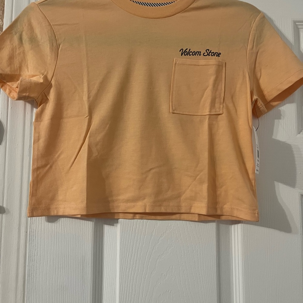 Volcom Orange Short Sleeve Tee Casual Fit